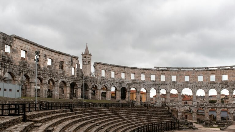 Pula's Amphitheater Interior View in Daylight