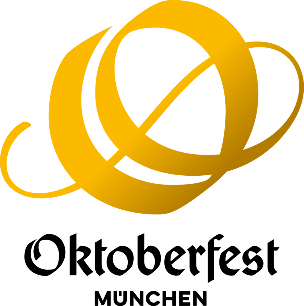 Oktoberfest logo: Traditional beer mugs and Bavarian colors symbolize the world-renowned festival