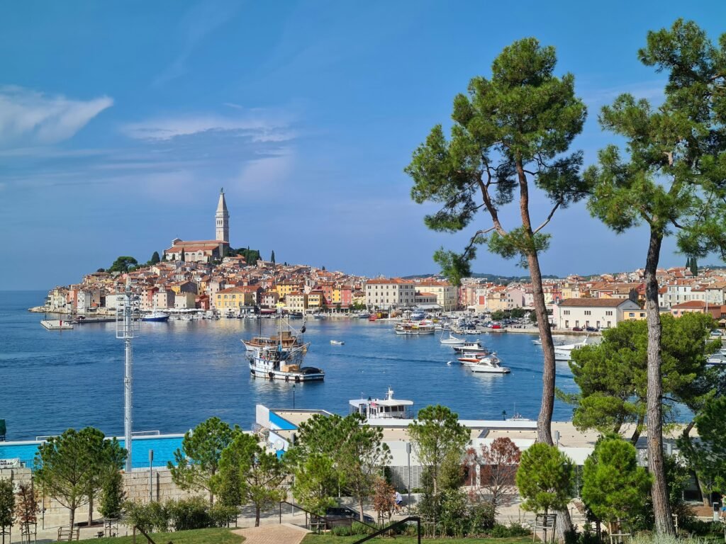 Stunning Coastal Cityscape of Istria, Croatia on a Summer Day